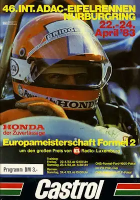 Programm Nürburgring 22.4.1983