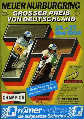 Programm Nürburgring 24.5.1984