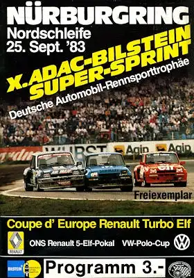 Programm Nürburgring 25.9.1983