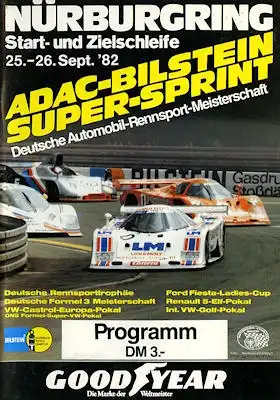 Programm Nürburgring 25.9.1982