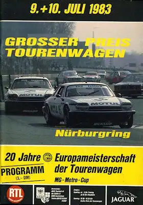 Programm Nürburgring 9.7.1983