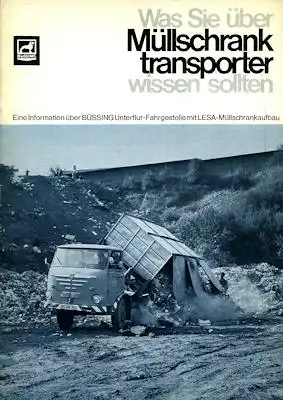 Büssing Müllschranktransporter Prospekt 1.1965