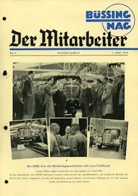 Büssing Mitarbeiter Nr. 2 Juni 1949