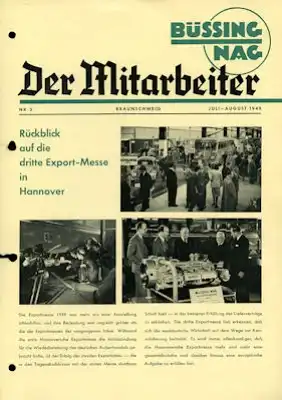 Büssing Mitarbeiter Nr. 3 Aug.-Sept. 1949