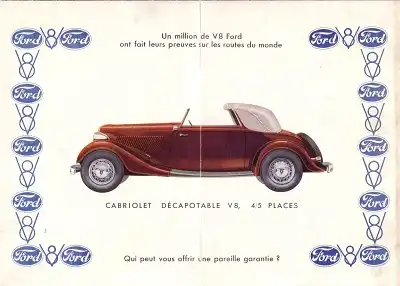 Ford Mathis V 8 Prospekt 1930er Jahre f