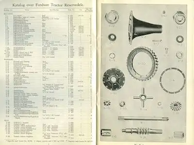 Fordson Traktor Ersatzteilliste 5.1924 dän