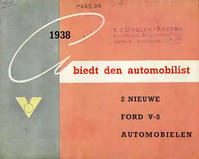 Ford V 8 Programm 1938 nl