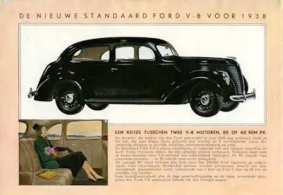 Ford V 8 Programm 1938 nl