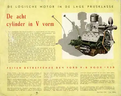 Ford V 8 Programm 1938 nl