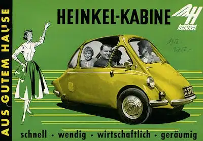 Heinkel Kabine Prospekt 1950er Jahre