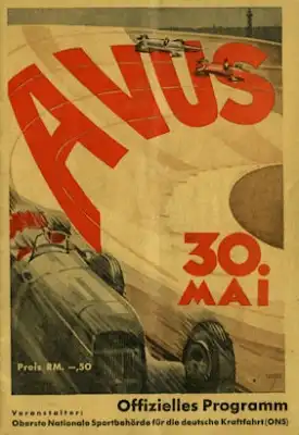 Programm AVUS 30.5.1937