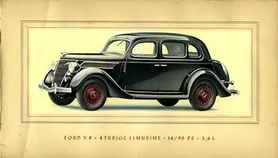 Ford V 8 Prospekt 1937