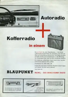 Autoradio Blaupunkt Mainz Prospekt 1960er Jahre