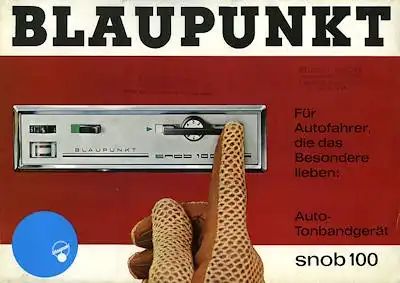 Auto-Tonbandgerät Blaupunkt Snob 100 Prospekt 1967