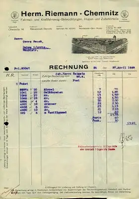 Riemann Brief 1929