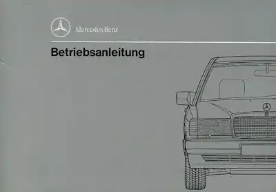 Mercedes-Benz 190 Bedienungsanleitung 11.1991