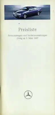 Mercedes-Benz Preisliste 3.1997