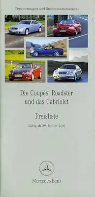 Mercedes-Benz SL Zubehör Prospekt bis 10.2001
