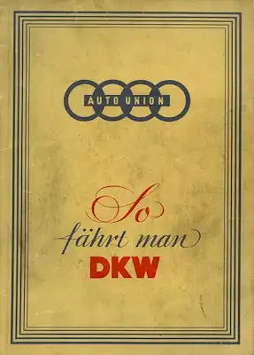 DKW 3=6 Bedienungsanleitung 9.1957