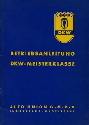 DKW Meisterklasse Bedienungsanleitung 2.1954