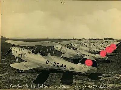 Werksfoto Geschwader Heinkel 72 Kadett 1930er Jahre