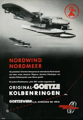 Junkers Jumo 205 / Götze Kleinplakat 1940er Jahre