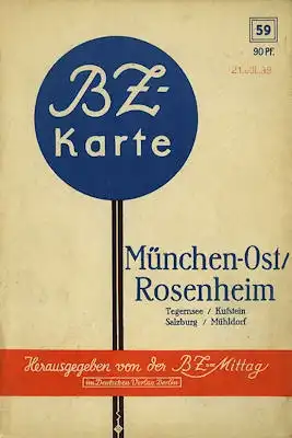 BZ Karte 59 Rosenheim 1930er Jahre