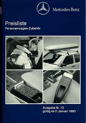 Mercedes-Benz Zubehör Preisliste 1.1990