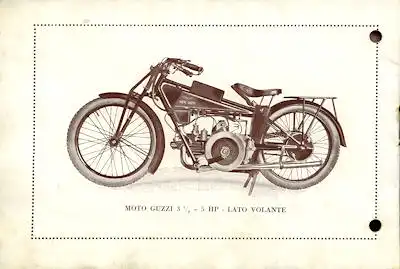 Moto Guzzi 500 ccm 3,5-5 PS Prospekt 1924