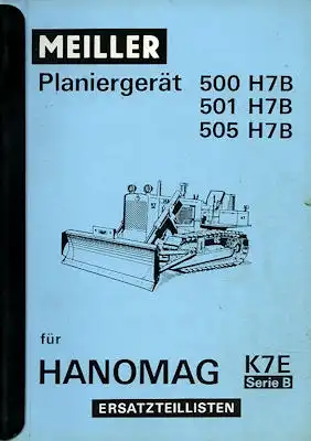 Meiller Planiergerät Ersatzteillisten 1965