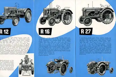 Hanomag Schlepper und Kettenschlepper Programm 1950er Jahre e