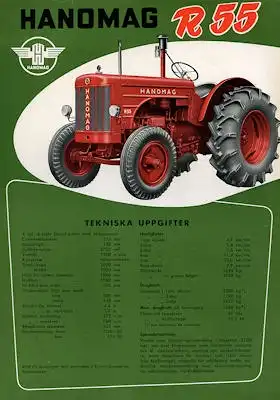 Hanomag R 55 Schlepper Prospekt ca. 1956 s