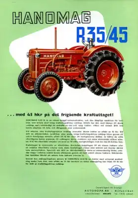 Hanomag R 35/45 Schlepper Prospekt ca. 1956 s