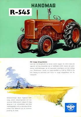 Hanomag R 545 Schlepper Prospekt ca. 1957 s