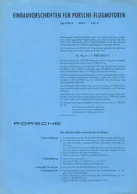 Porsche Flugmotoren Einbauvorschrift 8.1957