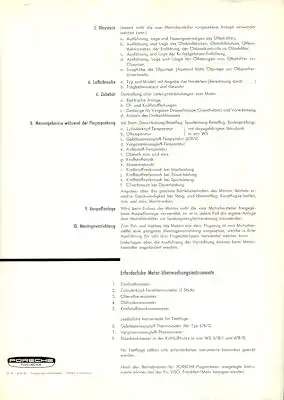 Porsche Flugmotoren Einbauvorschrift 8.1957