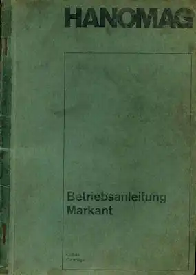 Hanomag Markant Bedienungsanleitung 1964