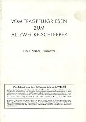 Hanomag Broschüre Bauprogramm 1912-1949