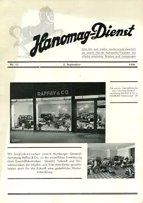 Hanomag-Dienst Nr. 17 2.9.1930