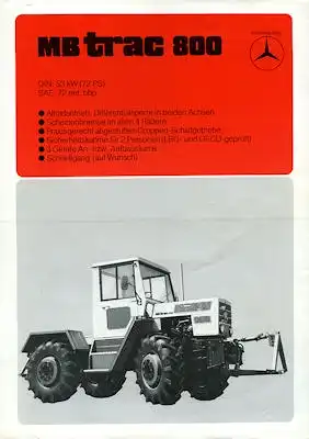 Mercedes-Benz trac 800 Prospekt 8.1975