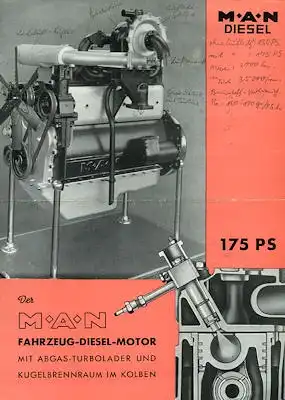 MAN Motor D 1546 GT Prospekt ca. 1951