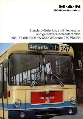 MAN Typ SG Heckmotor Bus Prospekt 1960er Jahre