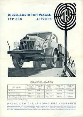 Steyr Typ 380 Prospekt 1950er Jahre