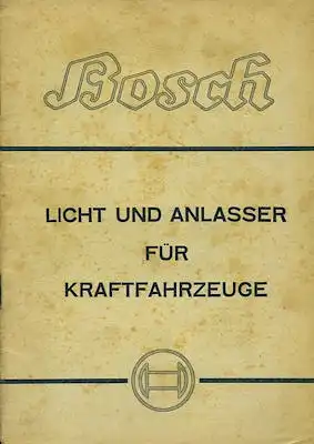 Bosch Licht und Anlasser für Kraftfahrzeuge 10.1941