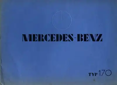 Mercedes-Benz Typ 170 Prospekt 2.1934