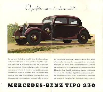 Mercedes-Benz Typ 230 Prospekt 1938 port
