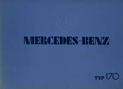 Mercedes-Benz Typ 170 Prospekt 1934/1975 Reprint
