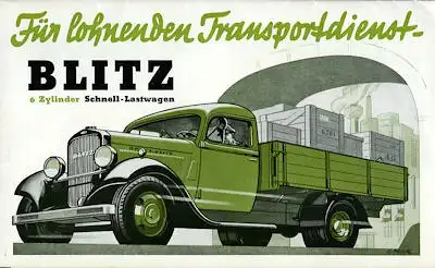 Opel Blitz 2-2,5 to Prospekt 1930er Jahre