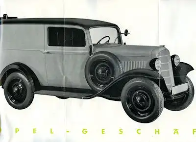 Opel Geschäftswagen 0,5 to Prospekt 1930er Jahre