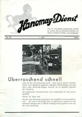Hanomag-Dienst Nr. 39 1.7.1932